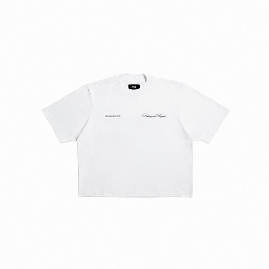 UA CROPPED TEE - ELITE MEMBERS ONLY WHITE