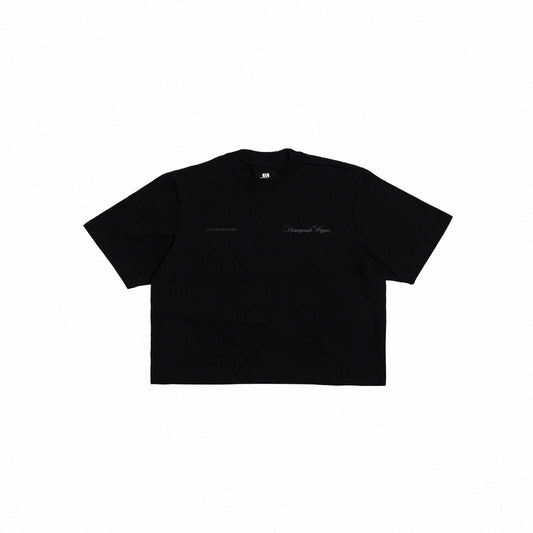UA CROPPED TEE - ELITE MEMBERS ONLY BLACK