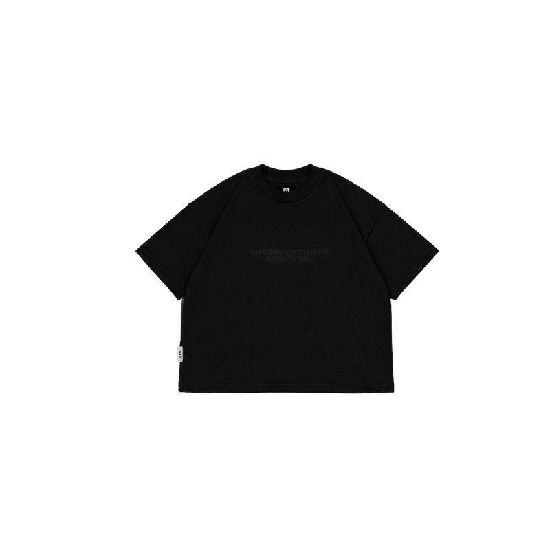 UA Box Tee Black front β luxury bold premium cotton Philippines