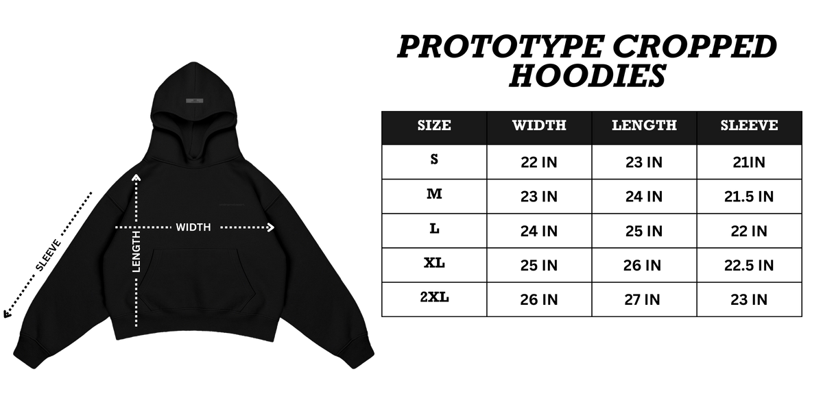 PROTOTYPE CROPPED HOODIES