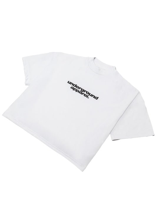 Box Tee - Two Liner White