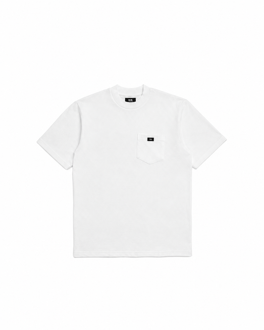 UA Pocket Tee French Terry - Cloud White