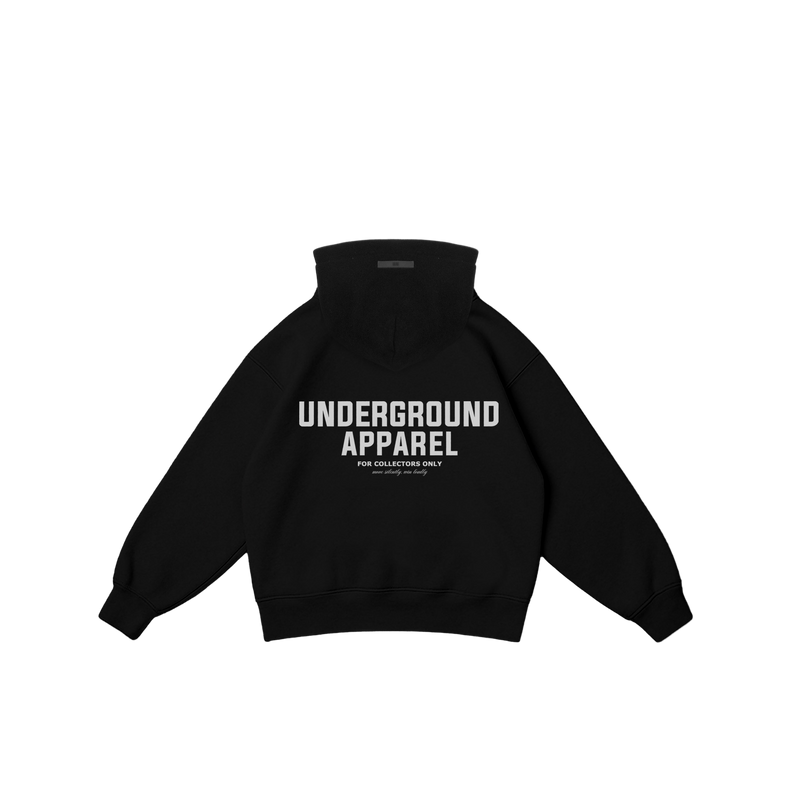 UA FCO Black Hoodie back PNG — luxury premium fleece Philippines