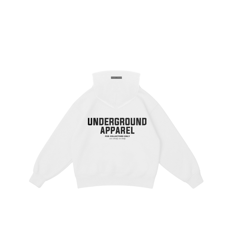 UA FCO White Hoodie back PNG — luxury premium fleece Philippines