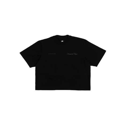 UA CROPPED TEE - ELITE MEMBERS ONLY BLACK