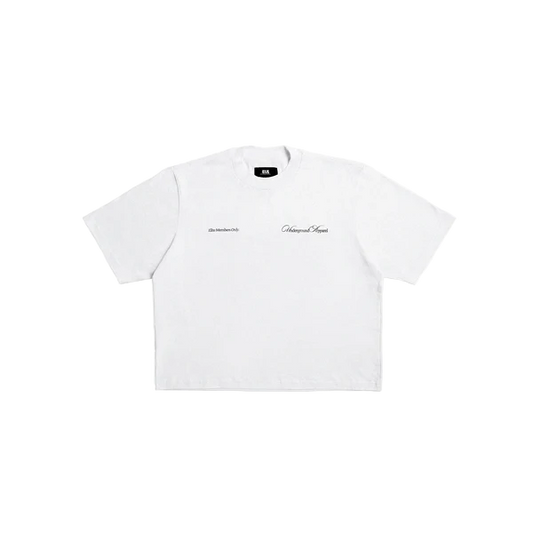 UA CROPPED TEE - ELITE MEMBERS ONLY WHITE