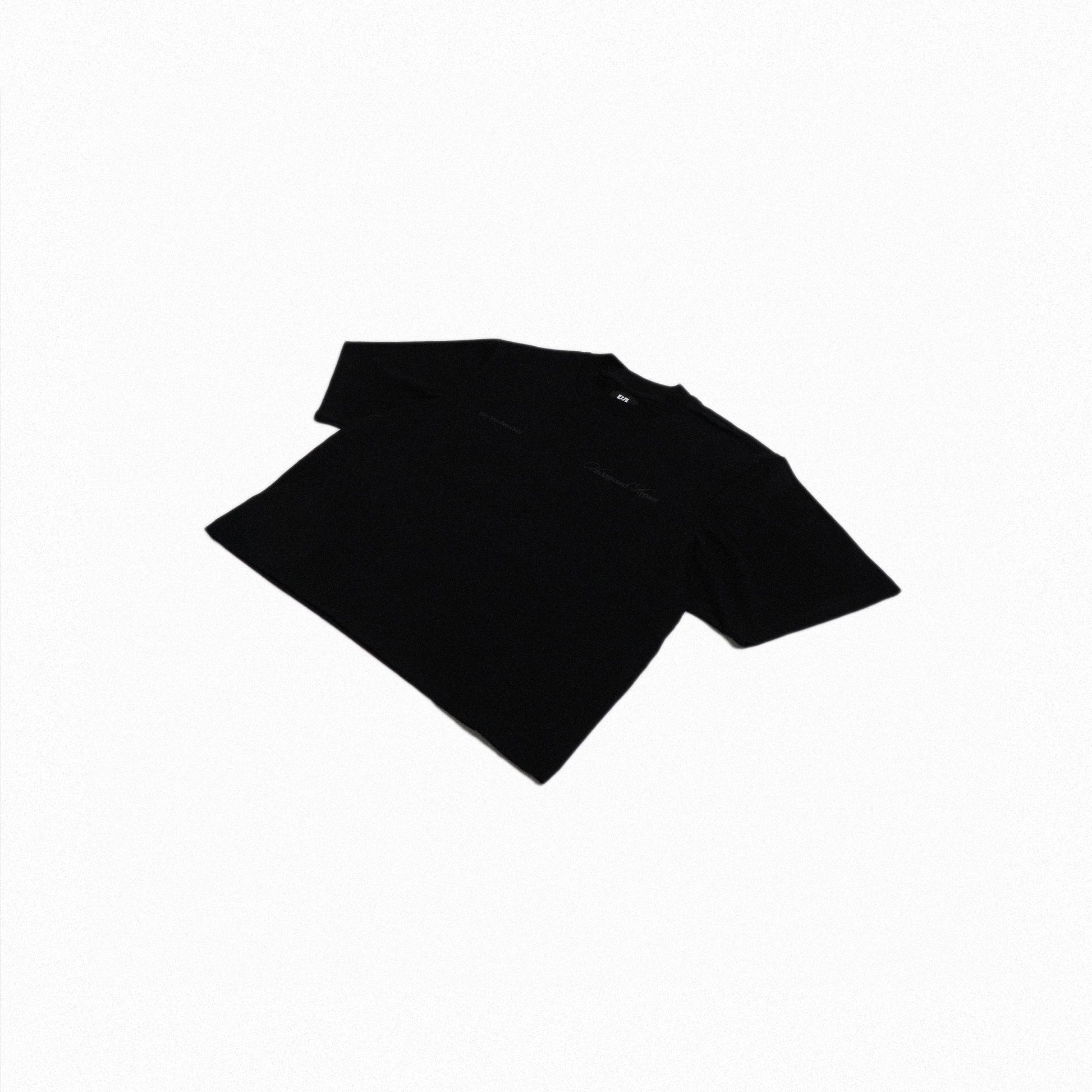 UA Cursive FCO Black tee close-up 2