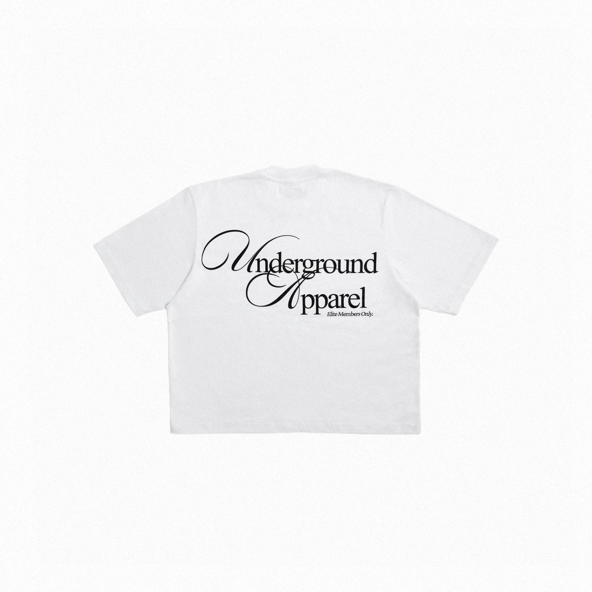 UA Cursive FCO White tee back