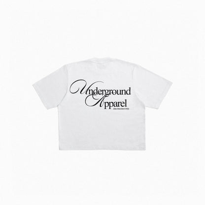 UA Cursive FCO White tee back