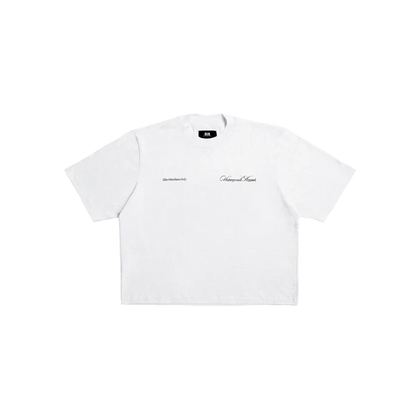 UA Cursive FCO White tee front graphic
