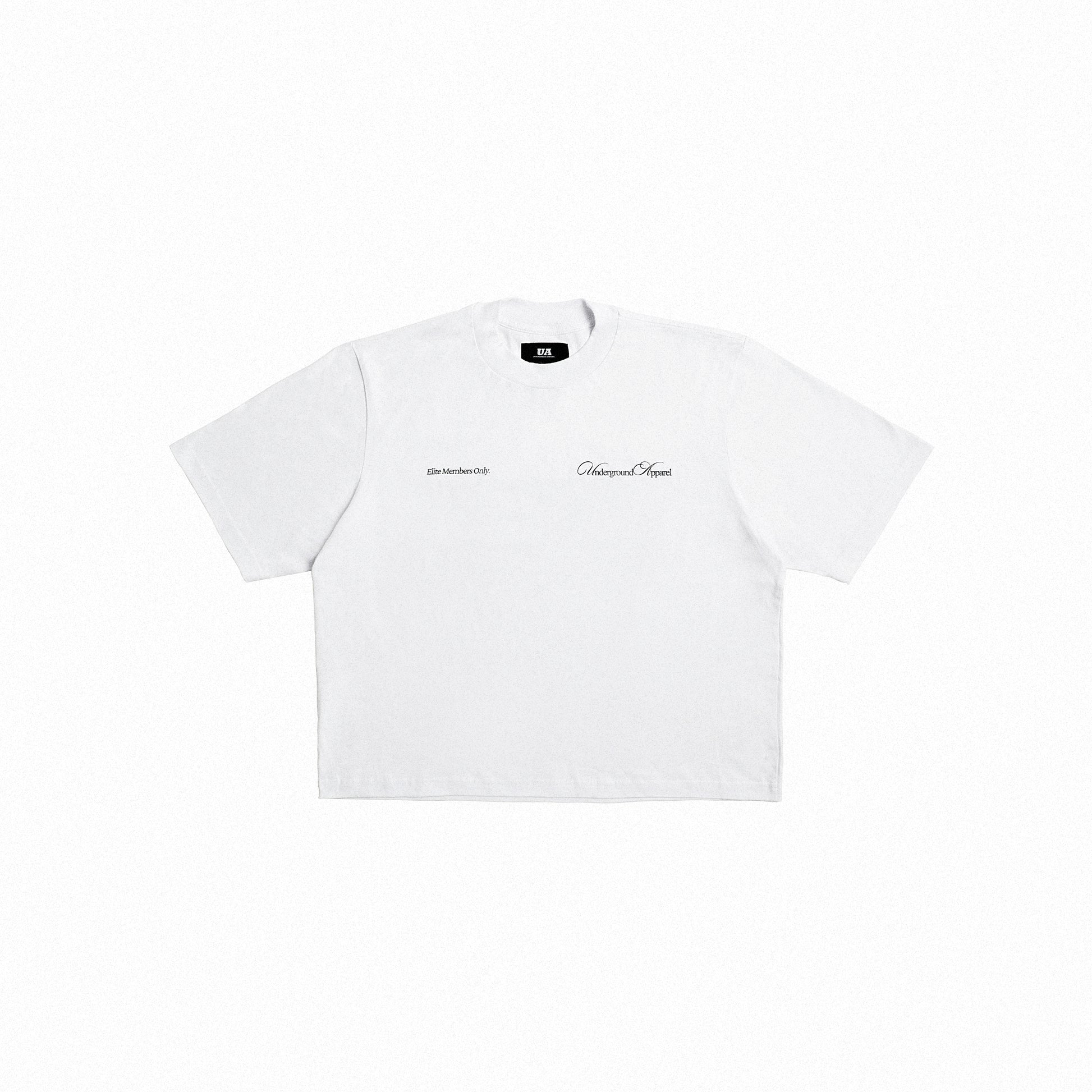 UA Cursive FCO White tee front