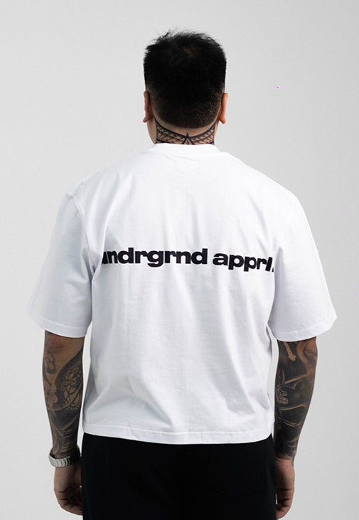 UA FCO luxury tee styled on model