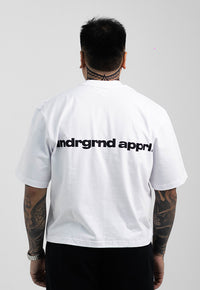 UA FCO luxury tee styled on model