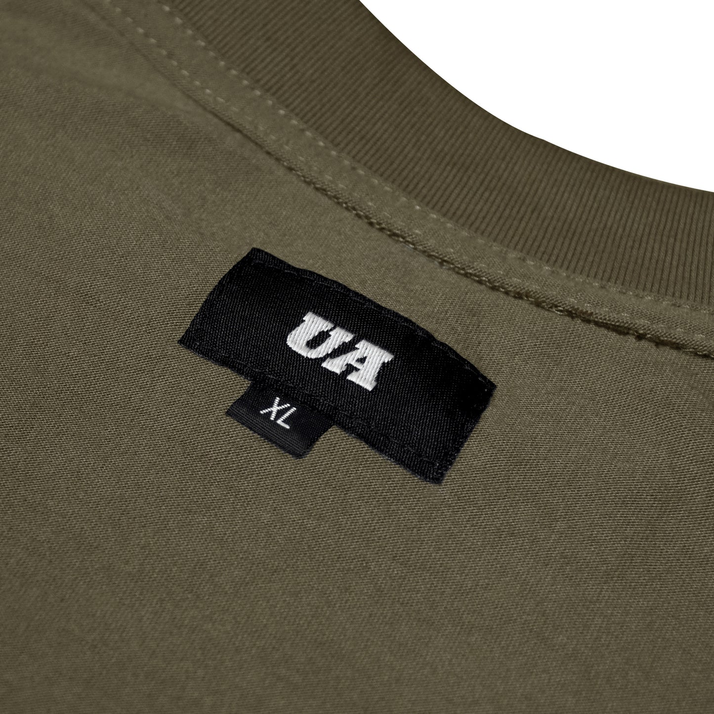 UA Mocha premium tee fabric detail