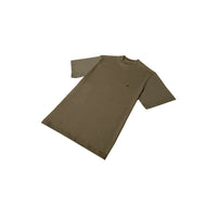 UA Mocha luxury tee on model angle